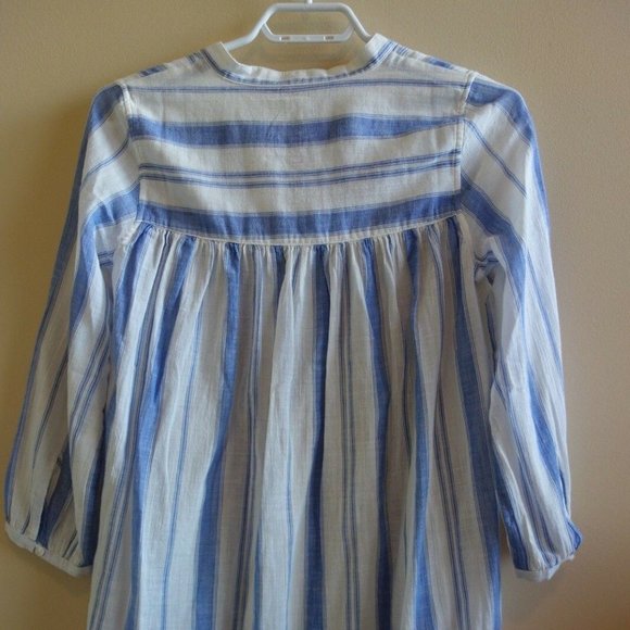 Striped Cotton Beach Tassel Tunic F1944 XXS XS 0 - Picture 3 of 10